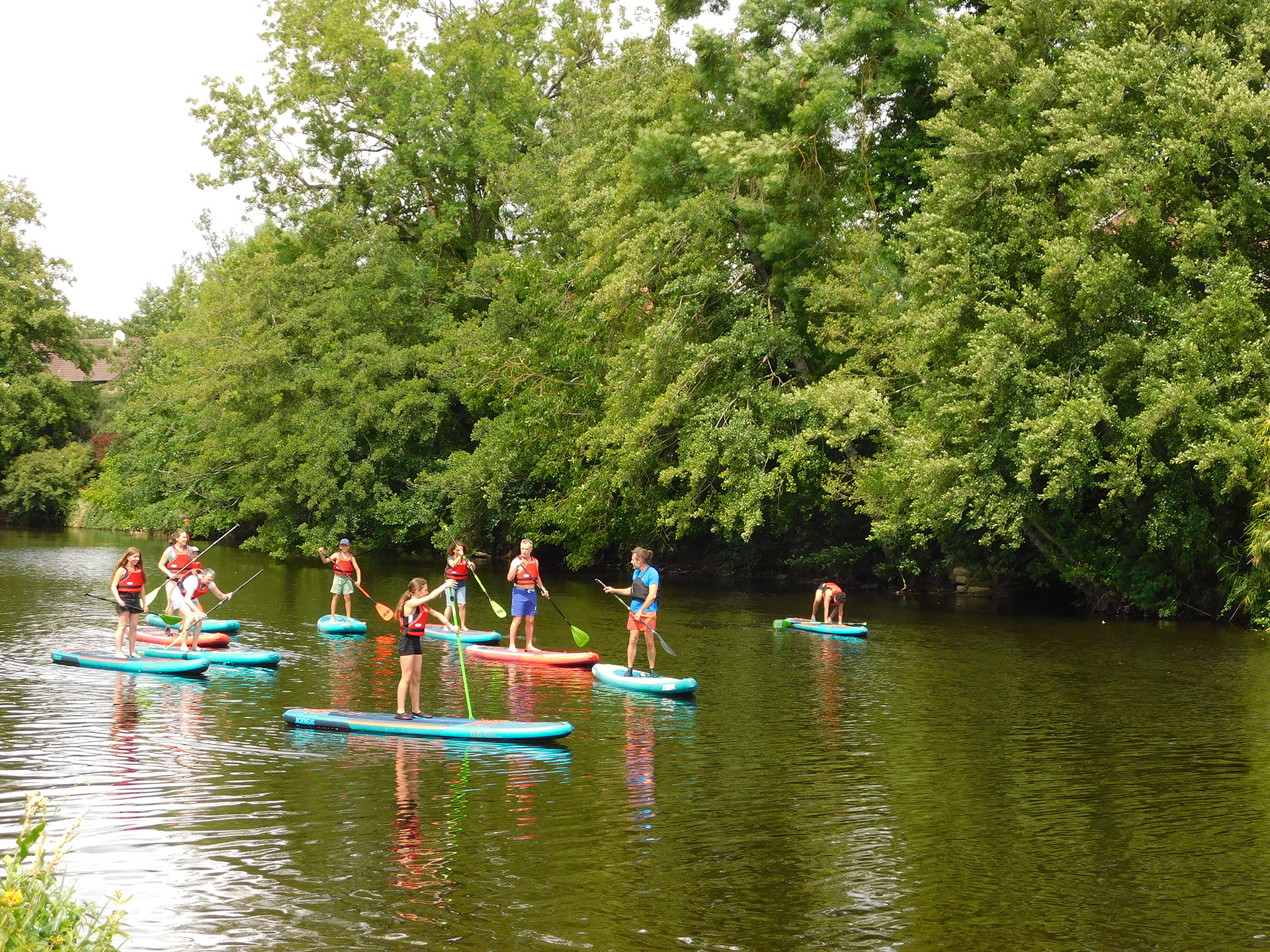 Descente en paddle au CPA Lathus