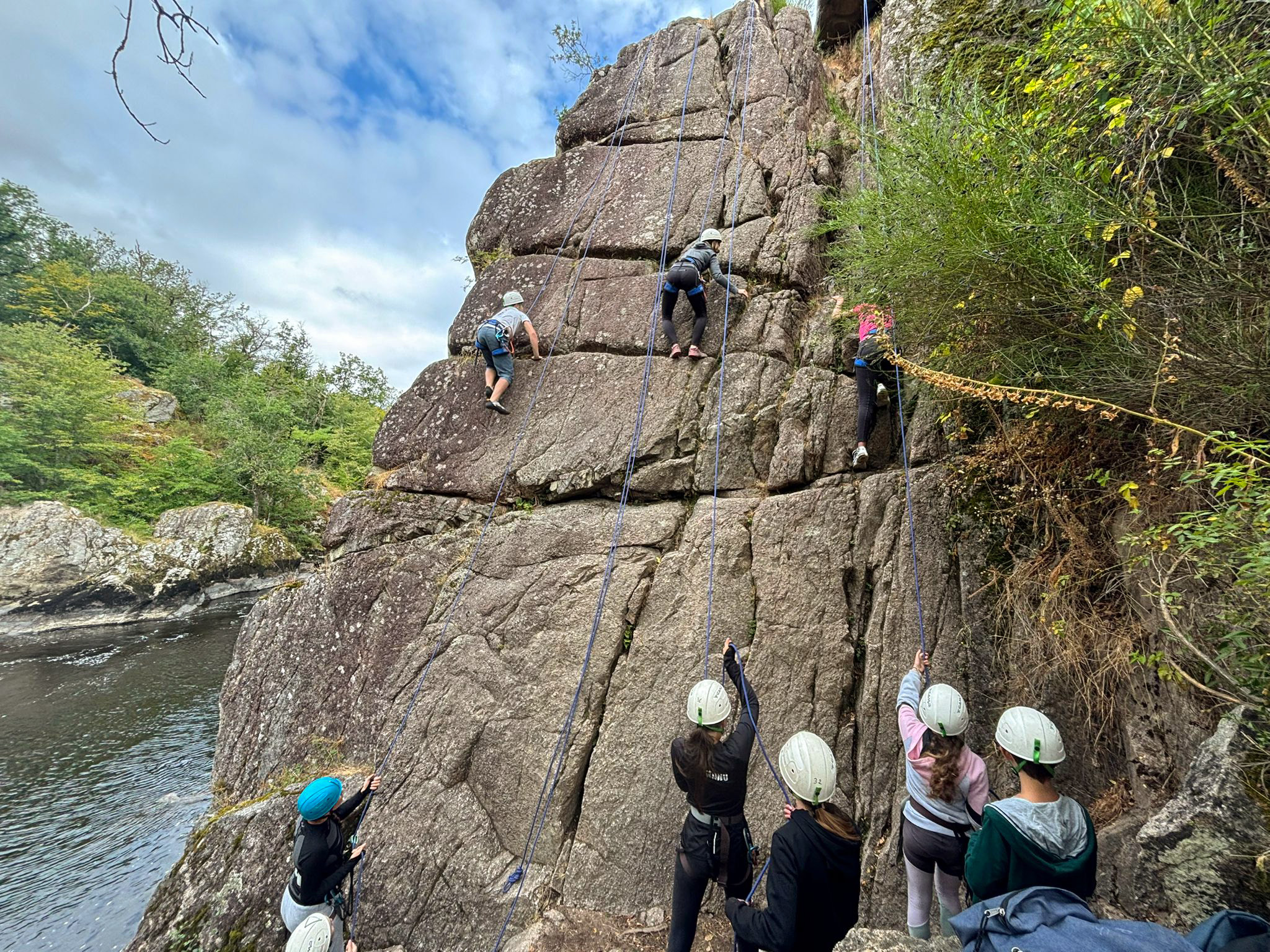 Escalade au Roc d'Enfer au CPA Lathus